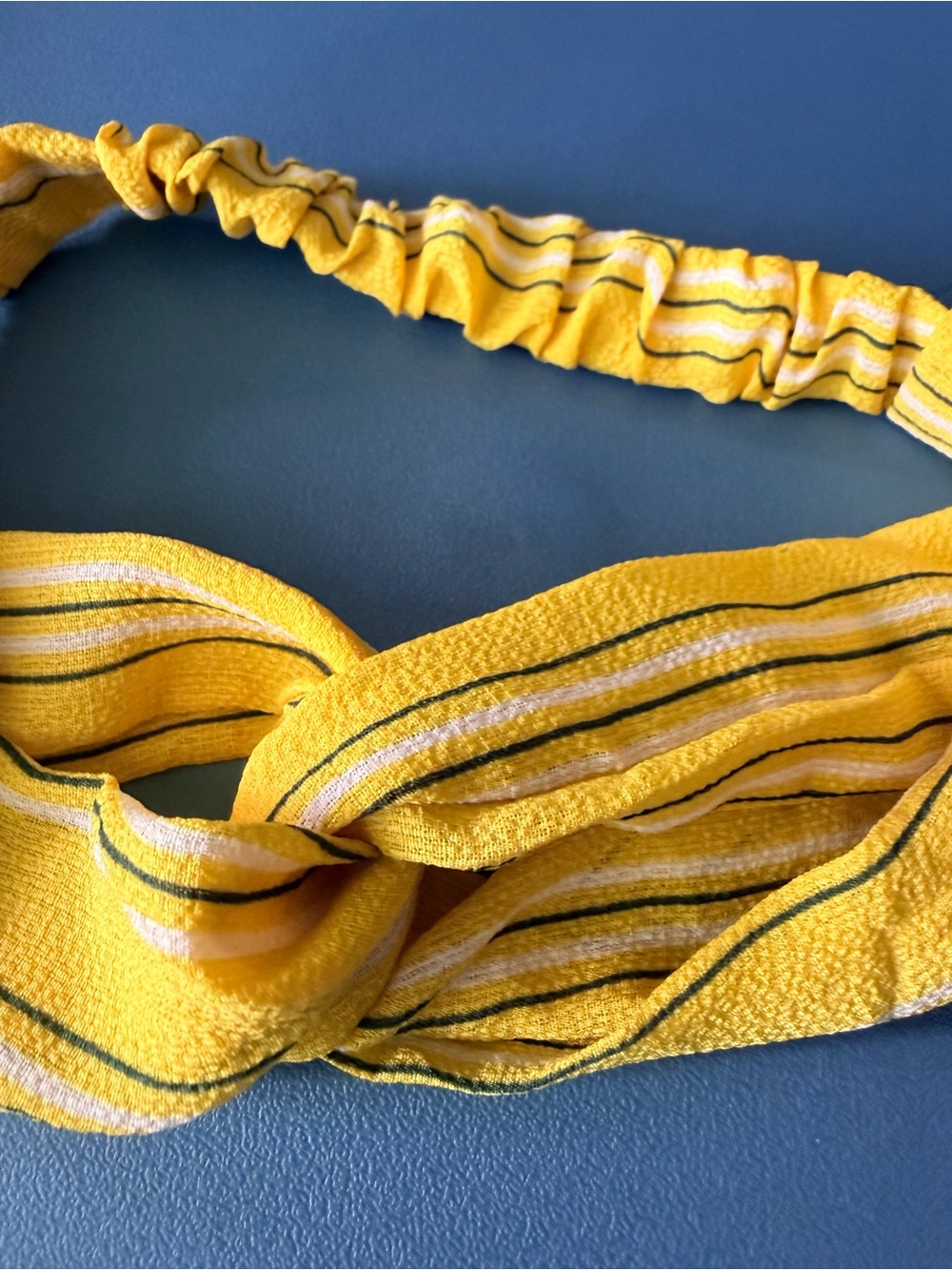 Yellow Striped Knot Headband - Women Accessories